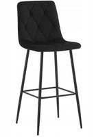 Hoker do wyspy Nova2 H111 tapicerowany czarny velvet loft