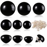 Oczka oczy do maskotek DUŻE noski do zabawek bezpieczne 12-30 mm 360 el.