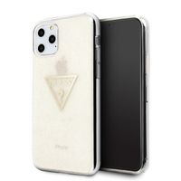 guess guhcn58sgtlgo iphone 11 prozłoty/gold hard case glitter triangle