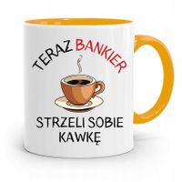 Dla Bankiera Kubek Żółty Na Prezent Na Urodziny Z Nadrukiem Ze Zdjęciem
