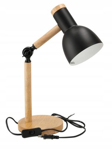 Lampka Na Biurko Do Czytania Drewniana E27 Stojąca + Podwójna Regulacja na Arena.pl
