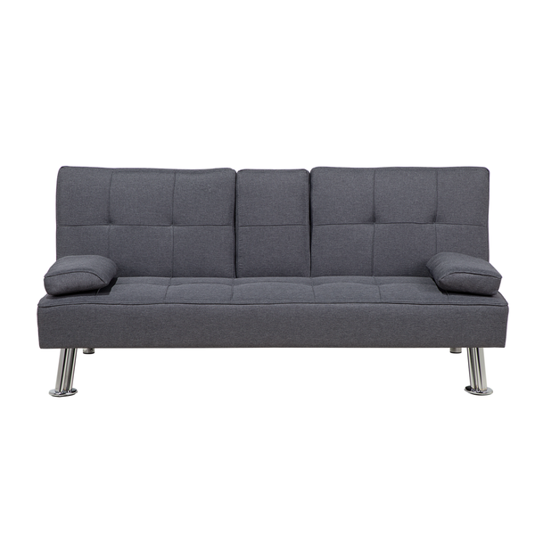 Sofa rozkładana ciemnoszara ROXEN zdjęcie 1