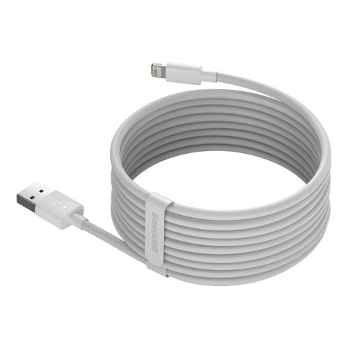 Kabel USB do Lightning Baseus Simple Wisdom, 2.4A, 1.5m (biały) 2szt. na Arena.pl