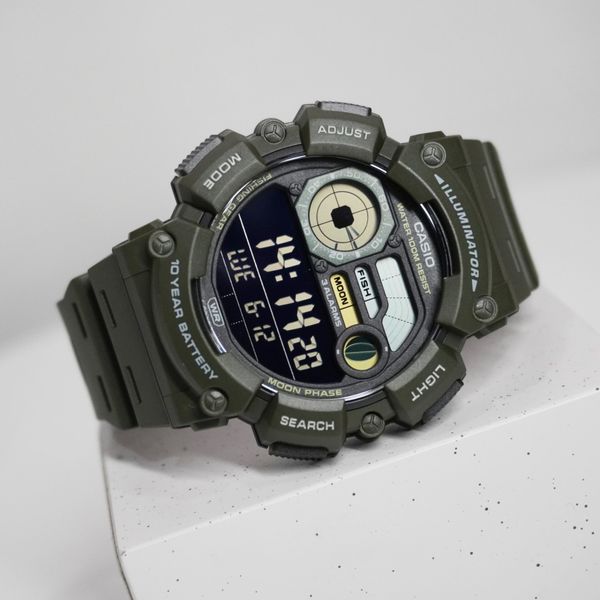 ZEGAREK MĘSKI CASIO Digital Moonphase WS-1500H-3B + BOX zdjęcie 4