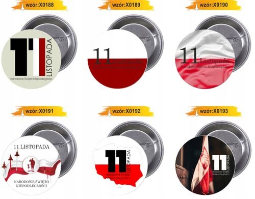 Przypinki buttony ŚWIĘTO 11 LISTOPADA na Arena.pl