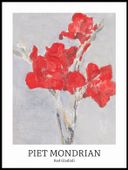 Plakat 60x80cm Design Red Gladioli, Mondrian Vintage do Salonu