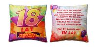 poduszka urodzinowa -- 18 lat przede mną cały świat   s114