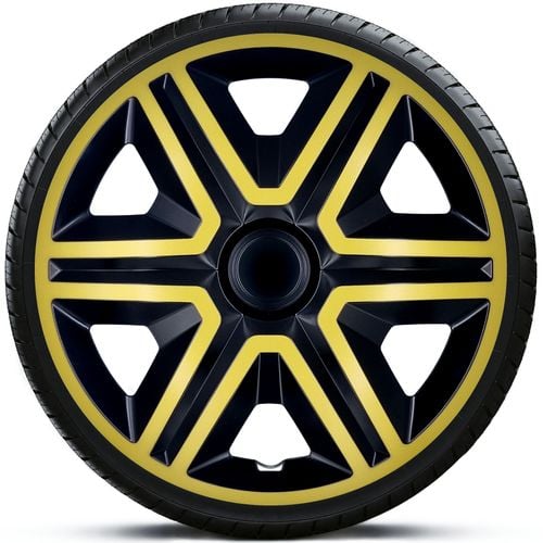 4x Kołpaki 16 ACTION ZŁOTO CZARNE TUNING na Arena.pl