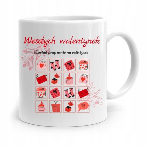 Kubek Prezent Na Walentynki Wesołych Walentynek Z Nadrukiem Ze Zdjęciem na Arena.pl