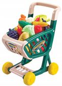 WÓZEK KOSZYK SKLEPOWY z WARZYWAMI OWOCAMI zabawa w sklep SUPERMARKET 32 el.