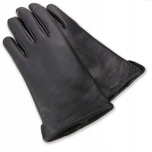 BETLEWSKI Rękawiczki skórzane damskie zimowe XL gładkie połyskujące na Arena.pl