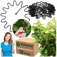 Podpora Obejma 10szt do Kwiatów Hortensji Ring Podpory Roślin Pędów Czarna