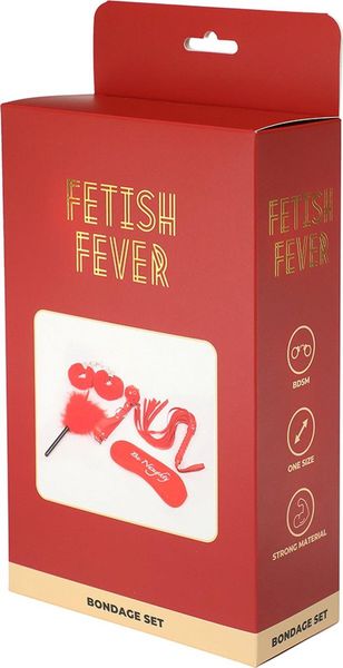 Fetish Fever - Bondage Set - 5 Pieces - Red zdjęcie 2
