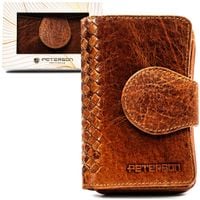 portfel damski skórzany ptn wd1-vlcn-4468 cognac