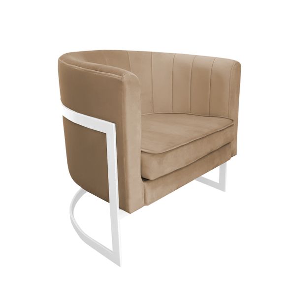 Fotel Glamour podstawa biała MG06 zdjęcie 1