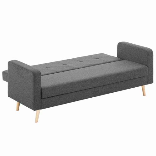 Sofa Tapicerowana Materiałem, Ciemnoszara na Arena.pl