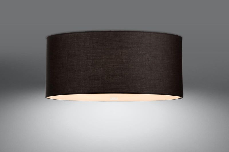 Sufitowa LAMPA plafon SL.0794 okrągła OPRAWA abażurowa czarna zdjęcie 2