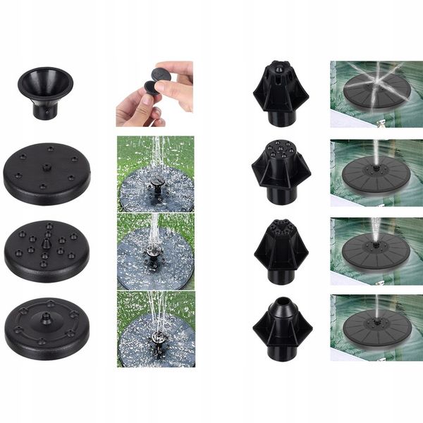 Fontanna Solarna Pompa do Oczka Wodnego Ogrodowa Pływająca LED Fontannowa zdjęcie 11