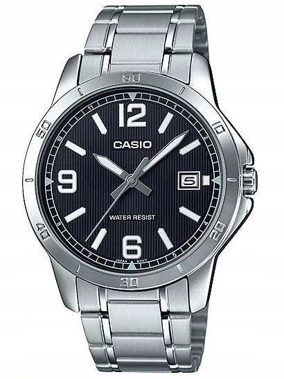 ZEGAREK MĘSKI CASIO MTP-V004 datownik stalowy + BOX + GRAWER zdjęcie 14