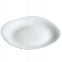 KADAX Talerz Obiadowy 28cm Płytki Biały Kwadratowy