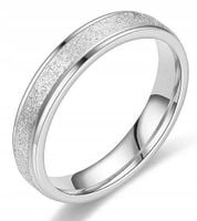 SREBRNA OBRĄCZKA ŚLUBNA PIERŚCIONEK STAL 316L r.28