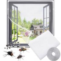 zw74 moskitiera siatka na okno owady 150x180 + rzep biała przeciw
