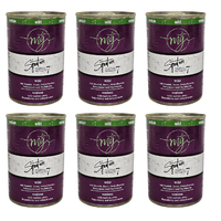 6x Dziczyzna 75% z maniokiem żurawiną i torfem leczniczym 410g dla psa