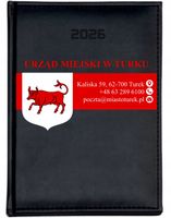 KALENDARZ dla urzędu miasta A4 2026 książkowy tygodniowy z nadrukiem