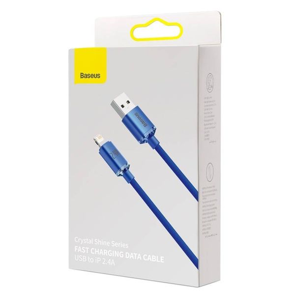 kabel usb do lightning baseus crystal shine, 2.4a, 2m (niebieski) zdjęcie 5