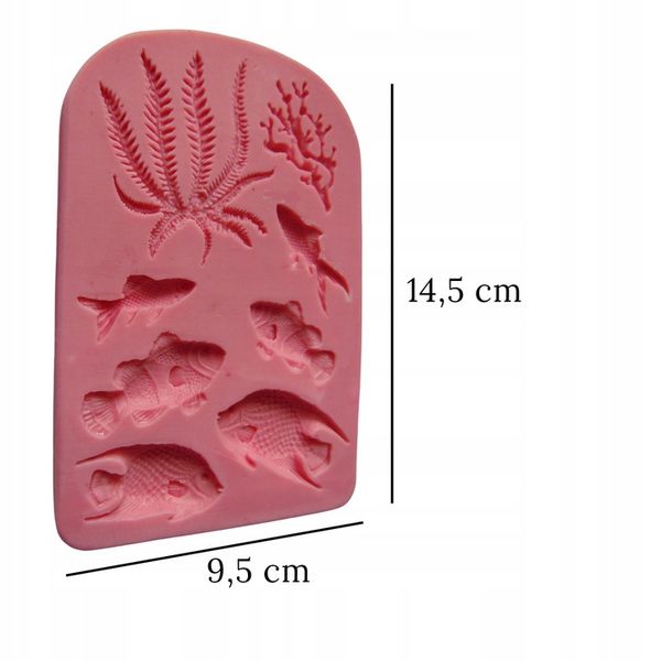 Forma silikonowa do masy cukrowej AKWARIUM Rybki zdjęcie 10