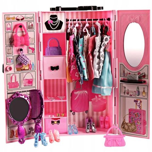 Szafa dla Lalek Garderoba dla Lalek Domek dla Lalek Akcesoria Lalka +GRATIS na Arena.pl