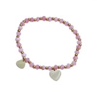 bransoletka na rękę stal chirurgiczna pozłacana 14k złotem bst1413