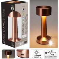 LAMPKA STOŁOWA MIEDZIANA NOCNA BIURKOWA OZDOBNA 21 LED BATERIE 21 CM