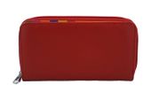 Antykradzieżowy portfel z ochroną RFID - Czerwony