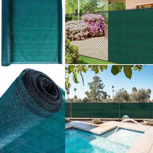 Siatka Cieniująca Maskująca 1,5 x 10m Osłona Mata NA Płot Balkon Ogrodzenie na Arena.pl