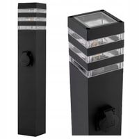 Słupek ogrodowy stojący Toro 8004 SuperLED prostokątny IP44 czarny