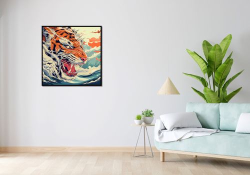 Plakat 80x80cm Tygrys Na Fali na Arena.pl