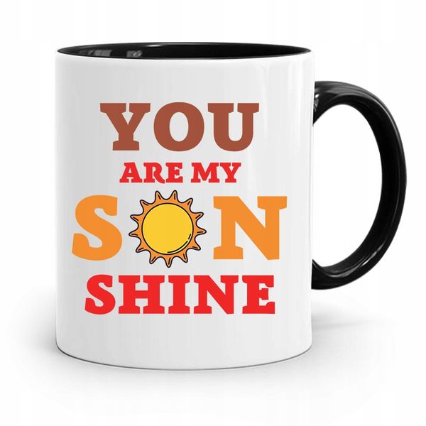 Kubek Czarny Prezent Dla Syna You Are My Son Z Nadrukiem Ze Zdjęciem zdjęcie 1