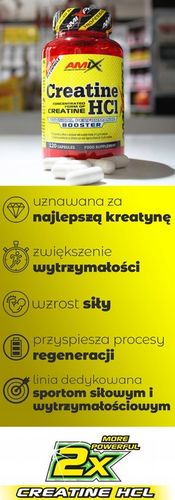Moc i Siła Kreatyna HCL Kapsułki + Booster Testosteronu +Hormon Wzrostu GH na Arena.pl