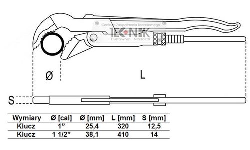 KLUCZ HYDRAULICZNY DO RUR SZWEDZKI S NASTAWNY 1 na Arena.pl