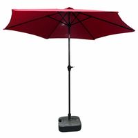 Parasol ogrodowy ORIENT 235x270x270 regulowany z korbką czerwony