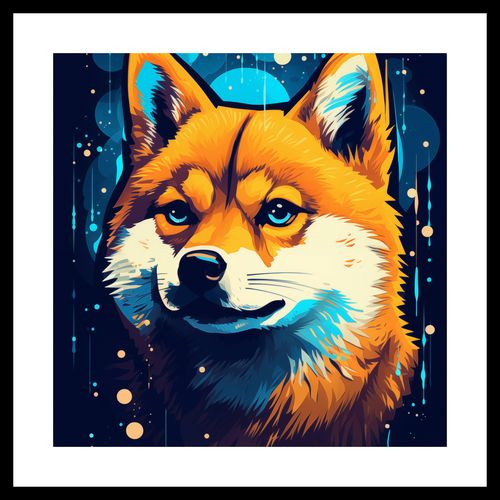 Plakat 30x30cm Lisek w Kosmosie na Arena.pl
