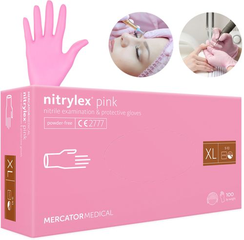 Rękawice Nitrylowe 100 szt. 10-XL Nitrylex Pink na Arena.pl