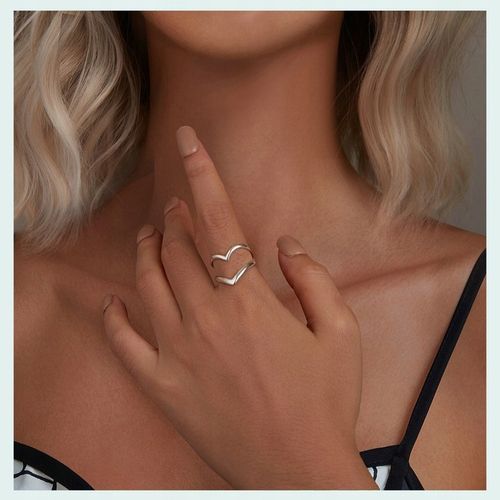 Pierścionek Srebrny 925 2 V Pierścionki Srebrne Regulowany Srebro na Arena.pl