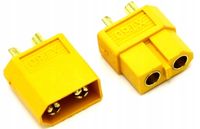 Para wtyk i gniazdo XT60 męski + żeński RC AKU LiPol 60A komplet