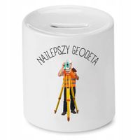 Skarbonka Dla Geodety Najlepszy Geodeta Prezent Z Nadrukiem Ze Zdjęciem