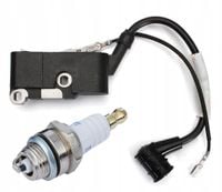 PIŁA SPALINOWA ISKROWNIK CEWKA ŚWIECA KOMPLET + ŚW