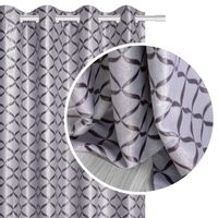 Zasłona gotowa na przelotkach FALA 140x250 zaciemniająca srebrna