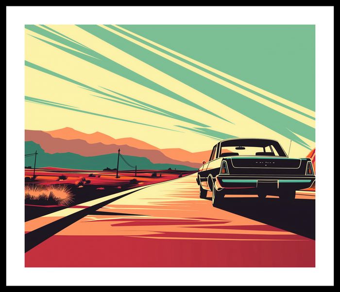 Plakat 60x50cm Droga przez Pustynię zdjęcie 3