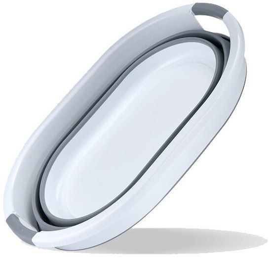 Miska składana owalna AIDA cm biało-szara COMPACT 25L zdjęcie 11